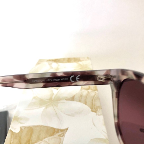 Never Worn Maui Jim Rose Capri Purple Havana Sunnies With Trifold Case No Cloth - Picture 8 of 10